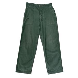 Vintage 1960’s Vietnam Era Cotton Sateen OG-107 Type 1 Trousers 30 x 28